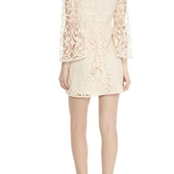 Free People The North Star Dress White Cream Starburst Lace Dress NWOT - Picture 3 of 16